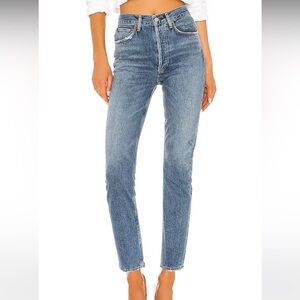 NEW WITH TAGS Riley High Rise Straight Crop in Frequency AGOLDE